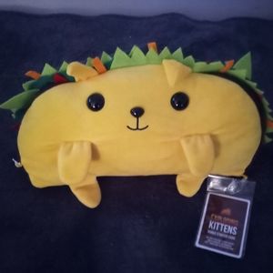 Exploding Kittens Soft Taco Cat Plush Stuffed Animal 15" w/ Bonus Starter Card
